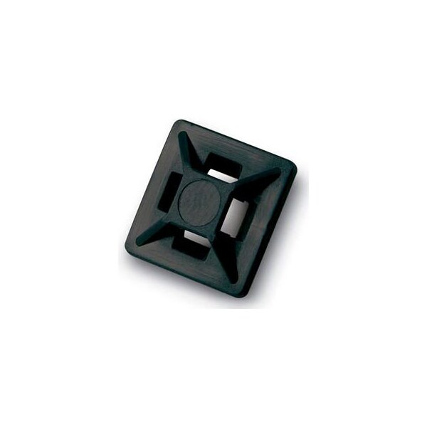 Del City Div Of Actuant Del City 9806 Mini 4-way Adhesive Mtg Base- 3/4" sq- Black, 100 Pieces 9806 - main